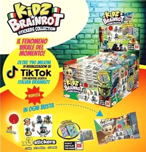 Kidz Brainrot Stickers Lollipop pz.24