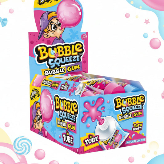 Bubble Squeeze Gum in Tube gr.35 pz.24