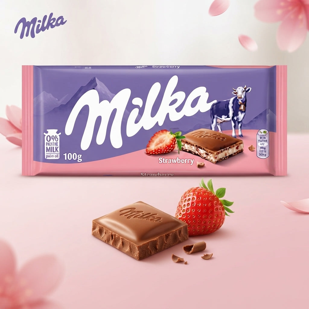 MILKA TAVOLETTE STRAWBERRY gr.90