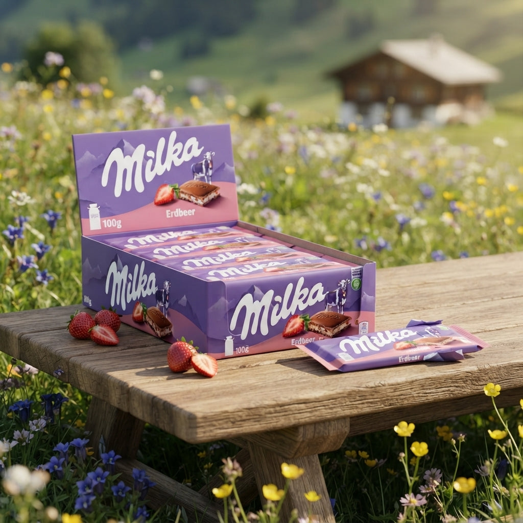 MILKA TAVOLETTE STRAWBERRY gr.90