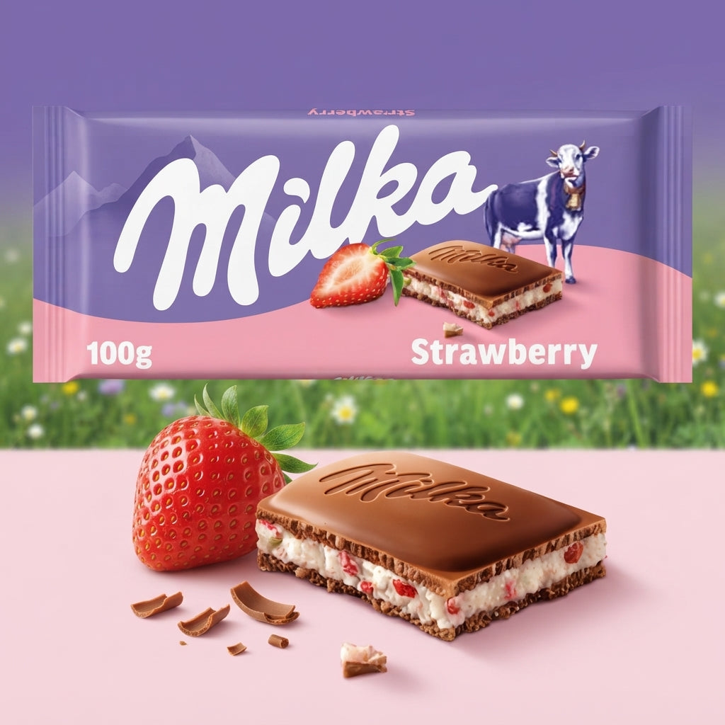 MILKA TAVOLETTE STRAWBERRY gr.90