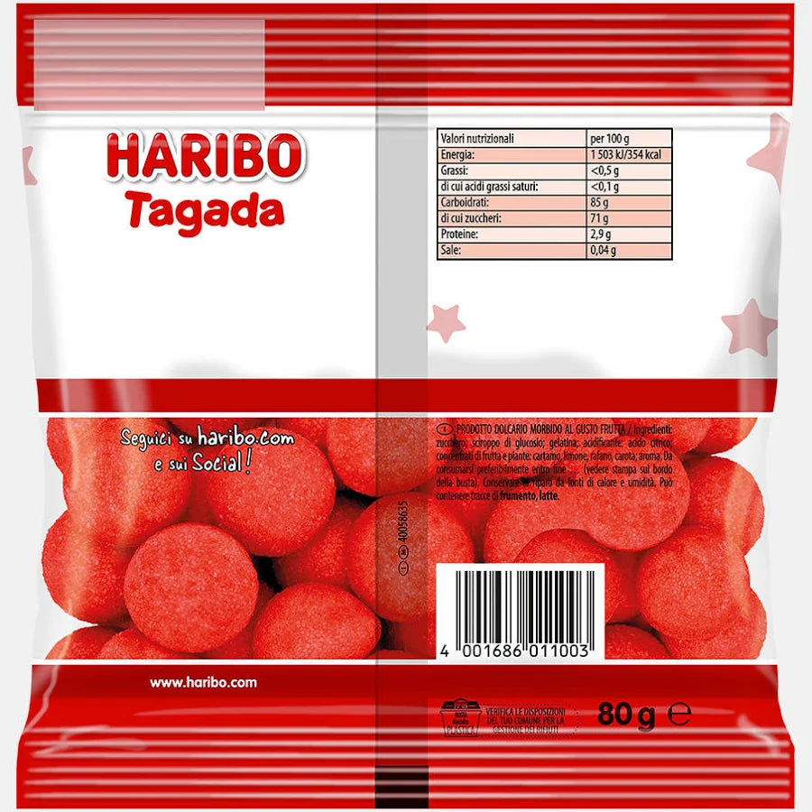 Haribo Tagada Fragole 80g  pz.15